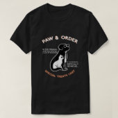 Paw and Order Special Treetsユニット練習犬と Tシャツ (デザイン正面)