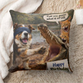 Paw and toothy surprises birthday pillow クッション (ブランケット)