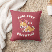 Paw-Fect Valentine - Corgi Dog Valentine Gift クッション (ブランケット)