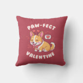 Paw-Fect Valentine - Corgi Dog Valentine Gift クッション (裏面)