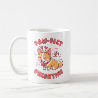 Paw-Fect Valentine - Corgi Dog Valentine Gift コーヒーマグカップ