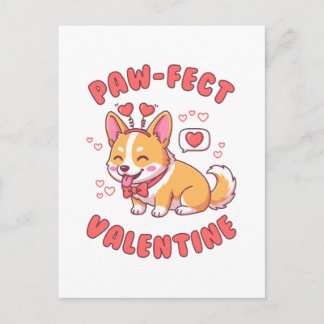 Paw-Fect Valentine - Corgi Dog Valentine Gift ポストカード