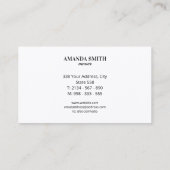 Paw & Heart Prints Dog Groomer Business Card 名刺 (裏面)