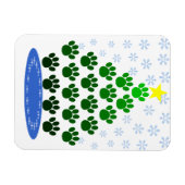 Paw Here Premium Magnet "Paw Prints Christmas Tree マグネット (横)