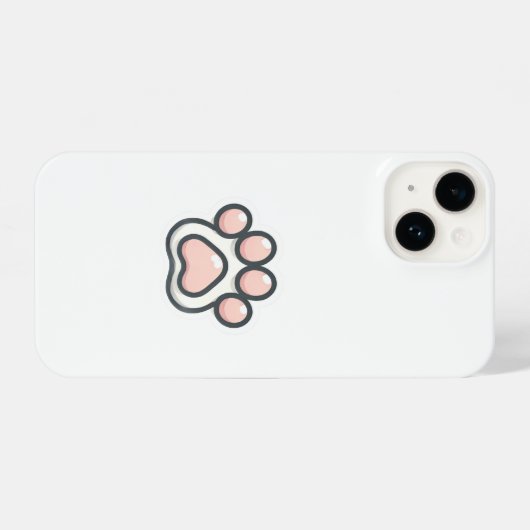 Paw iphone 14ケース iPhoneケース (裏面横)