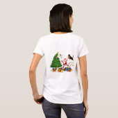 PAW-LIDAY PANIC！サンタとペットの大騒ぎTシャツ Tシャツ (裏面フル)