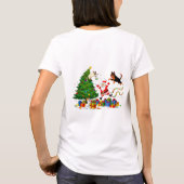 PAW-LIDAY PANIC！サンタとペットの大騒ぎTシャツ Tシャツ (裏面)