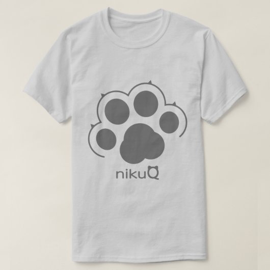 paw paws cat nikuQシリーズ 肉球 （猫） デザイン  Tシャツ (デザイン正面)