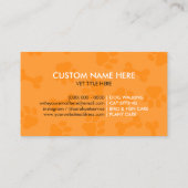 Paw Pet Doctor Animal Hospital Groom Sitter orange 名刺 (裏面)