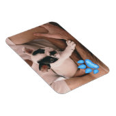 Paw Printに名前が付いたペットの写真 マグネット (右側)