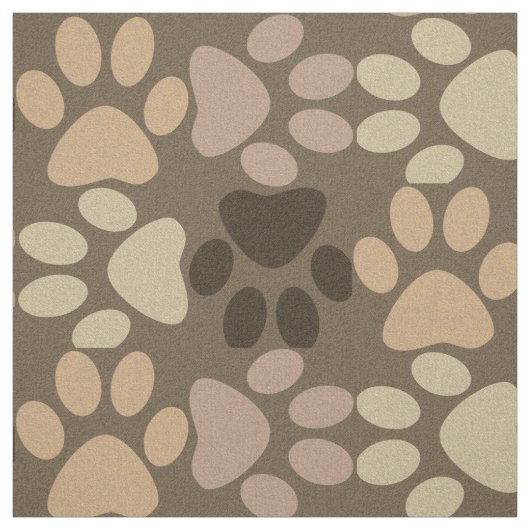Paw Printデザイン ファブリック (見本)