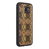 Paw Printデザイン CarvedウッドSamsung Galaxy S6ケース (右)