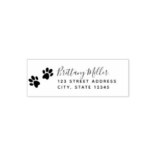 Paw Print差出人住所とScript セルフインキングスタンプ