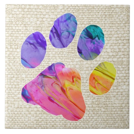Paw Print – ギフトfor愛犬家 タイル (正面)