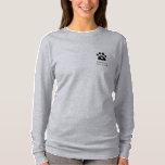 Paw Print モダン Pet Careドッグウォーカービジネスロゴ Tシャツ<br><div class="desc">Paw Print モダン Pet CareドッグウォーカービジネスロゴTシャツ、完全にカスタマイズ可能な文字要素 – デザインツールを使用してすべてのデザイン要素の色と配置を変更する。</div>