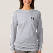 Paw Print モダン Pet Careドッグウォーカービジネスロゴ Tシャツ (正面)