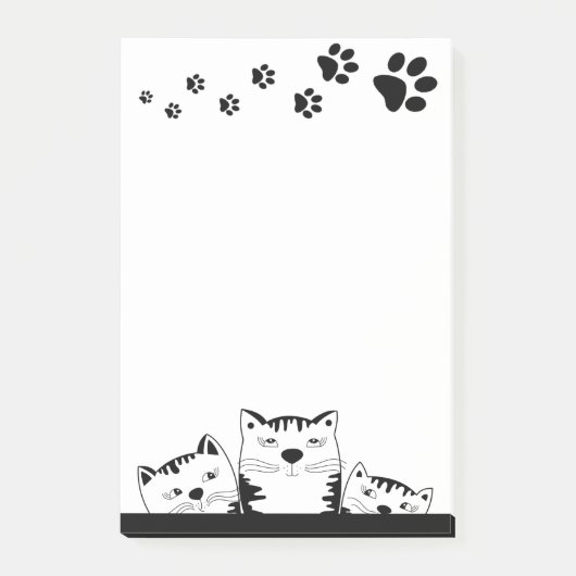 「Paw Print」猫掲載 ポストイット (正面)