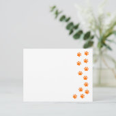 paw print – 自分の名前または犬種を追加する ポストカード (スタンド正面)