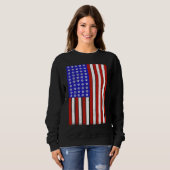 Paw Print American Flag スウェットシャツ (正面フル)