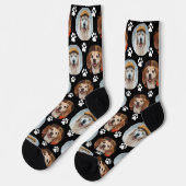 Paw Print Black Cute ソックス (左)