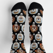 Paw Print Black Cute ソックス (上部)