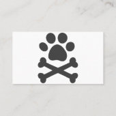 Paw print crossed bones – 背景色を選択 名刺 (裏面)