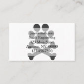 Paw print crossed bones – 背景色を選択 名刺 (正面)