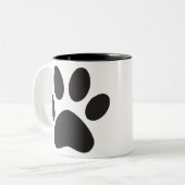 Paw Print Dog Cat Animal Pet Foot Puppy ツートーンマグカップ (正面左)