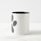 Paw Print Dog Cat Animal Pet Foot Puppy ツートーンマグカップ (中央)