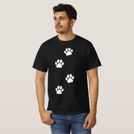 Paw Print Dog Cat Pet Lover  Tシャツ (正面フル)