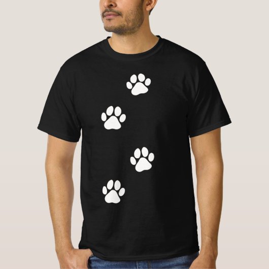 Paw Print Dog Cat Pet Lover Tシャツ (正面)