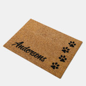 Paw Print Doormat - Doormat パーソナライズされた - Dog Paw ドアマット (アングル)