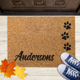 Paw Print Doormat - Doormat パーソナライズされた - Dog Paw ドアマット