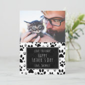 Paw Print Father's Day写真カードfrom Cat or Dog シーズンカード (スタンド正面)