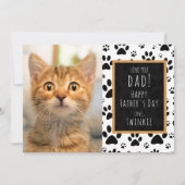 Paw Print Father's Day Mother's Dayフォトカード シーズンカード (正面)