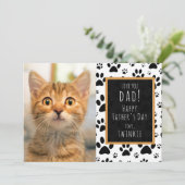 Paw Print Father's Day Mother's Dayフォトカード シーズンカード (スタンド正面)