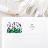 Paw Print flower garden return labels ラベル (インサイチュ)