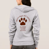Paw Print in Brown with Business Name LIGHT パーカ (裏面)