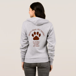 Paw Print in Brown with Business Name LIGHT パーカ
