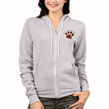 Paw Print in Brown with Business Name LIGHT