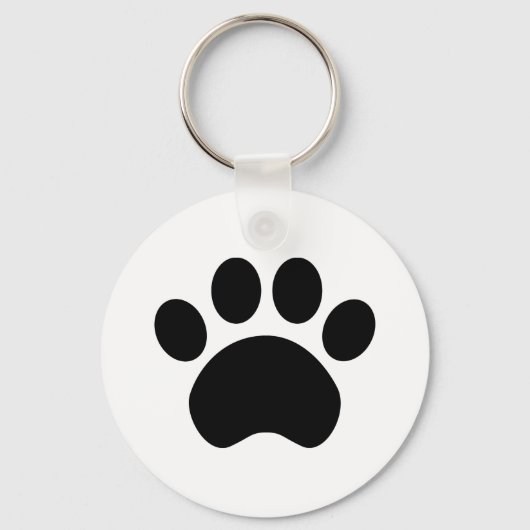 Paw Print Keychain Button キーホルダー (正面)