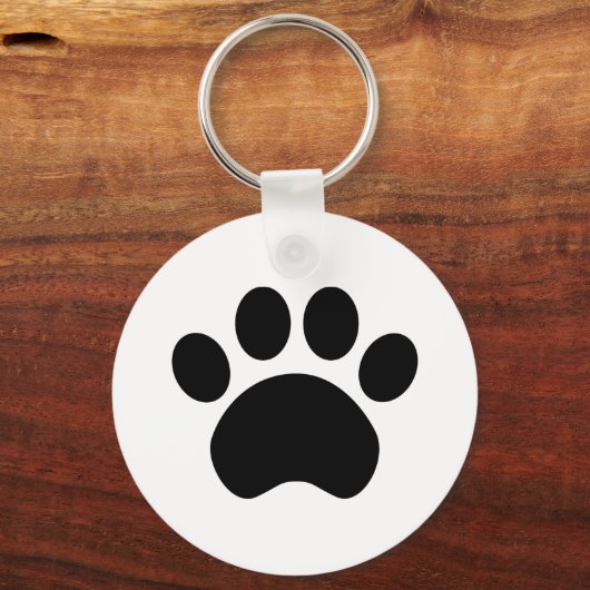Paw Print Keychain Button キーホルダー (正面)
