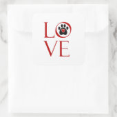 Paw Print Love スクエアシール (バッグ)