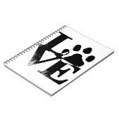 Paw Print Love ノートブック (左側)