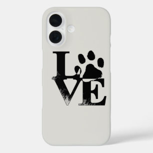Paw Print Love iPhone 16ケース