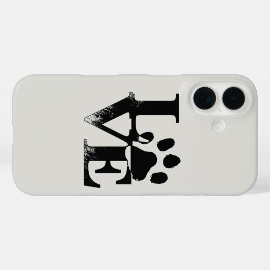 Paw Print Love Case-Mate iPhoneケース (裏面 (横))