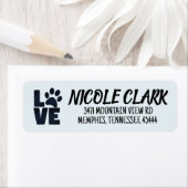 PAW PRINT LOVE (CAT-DOG)差出人住所ラベル ラベル (インサイチュ)