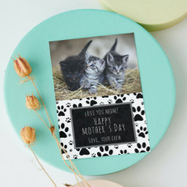 Paw Print Mother's Day Photo Card from Pets シーズンカード