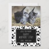 Paw Print Mother's Day Photo Card from Pets シーズンカード (正面)