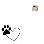 Paw Print On Dataハートスタンプ ラバースタンプ (押印)
